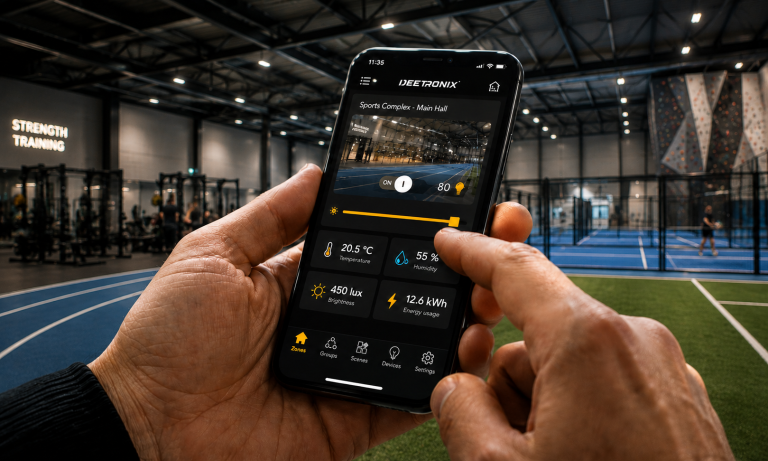 Deetronix Cosmo Control app Sportcomplex